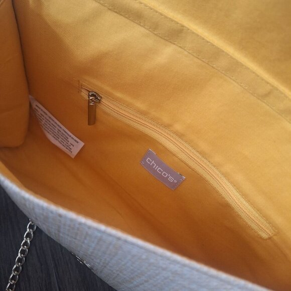 NWOT Chico's 100% Olefin Crossbody Bag Purse Boho Floral Cottage Preppy - Picture 8 of 8